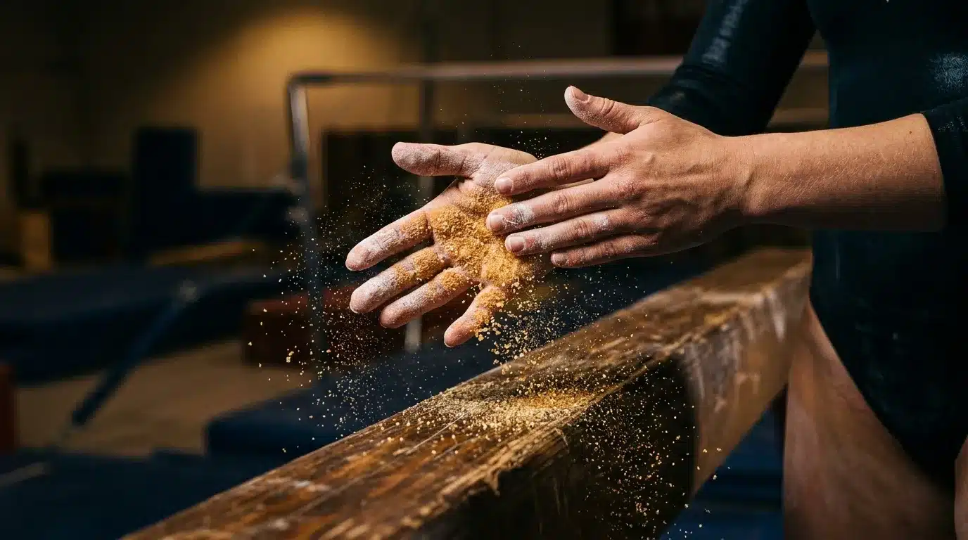 Mains d'ouvrier ponçant une planche de bois en atelier